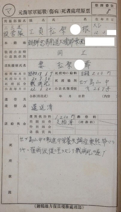 [보도자료] 태평양전쟁기 조선 출신 군인군속 사망자 명부 발굴 첨부02.jpg